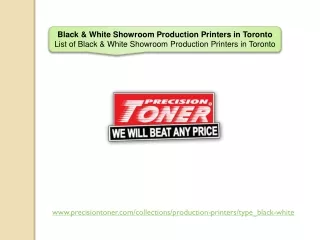 Black & White Showroom Production Printers in Toronto