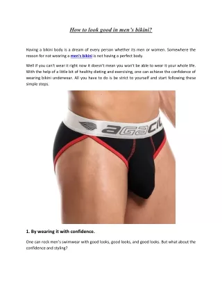 how to look good in men s bikini