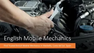 English Mobile Mechanics in Marbella