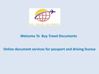 Online document services for passport and driving license