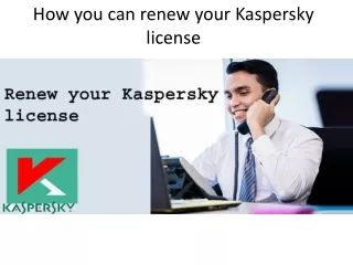 How you can renew your Kaspersky license