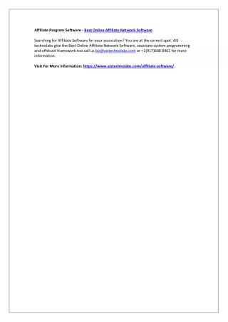 affiliate program software best online affiliate