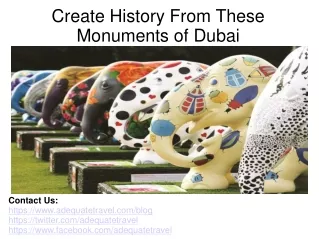 Create History From These Monuments of Dubai