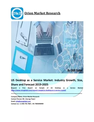 US Desktop as a Service Market Size, Industry Trends, Share and Forecast 2019-2025