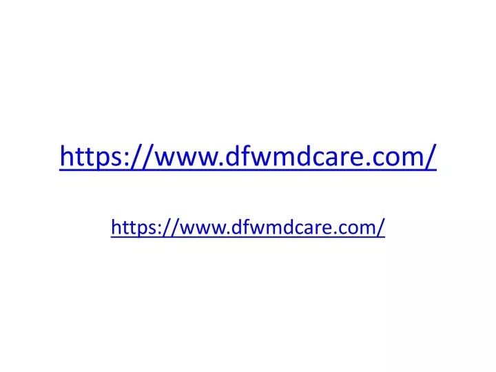https www dfwmdcare com