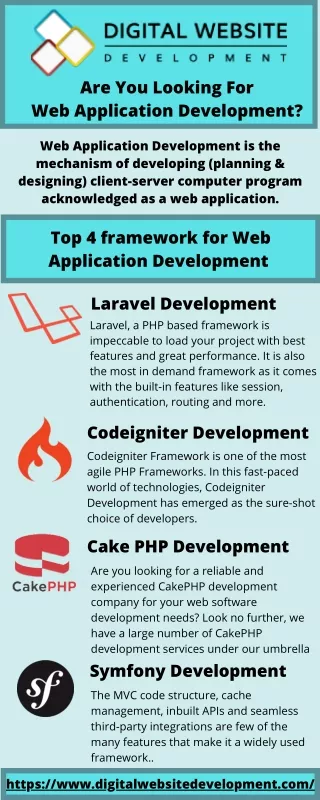 Top 4 framework for web application Development