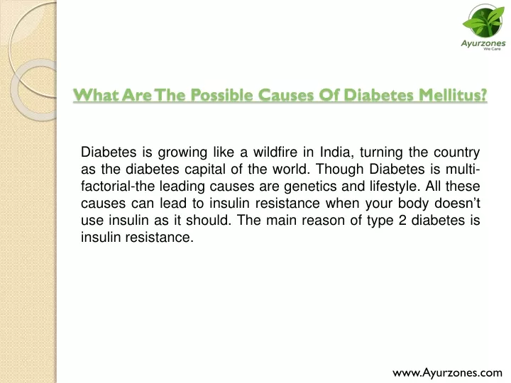 what are the possible causes of diabetes mellitus