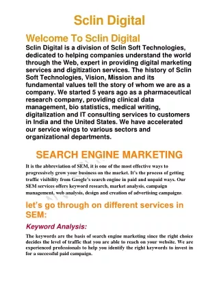 Digital Marketing Agency - sclin digital
