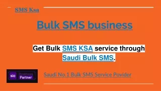 Get Bulk SMS KSA service through Saudi Bulk SMS.