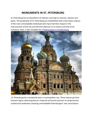 monuments in st petersburg