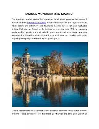 famous monuments in madrid