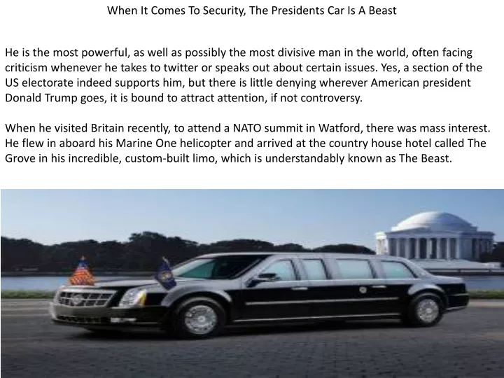 when it comes to security the presidents