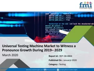 universal testing machine market to witness
