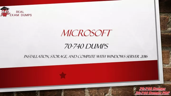 microsoft 70 740 dumps installation storage