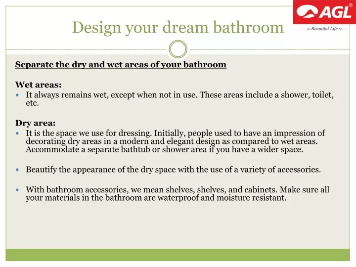 design your dream bathroom