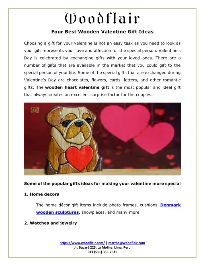 four best wooden valentine gift ideas