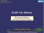 Buy Exide Car Battery Online - slide 1