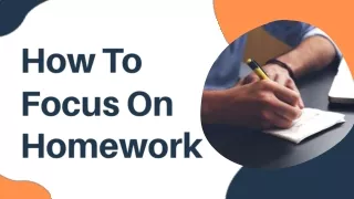 how to focus on homework