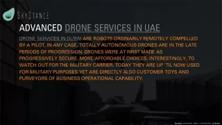Advanced drone services in UAE