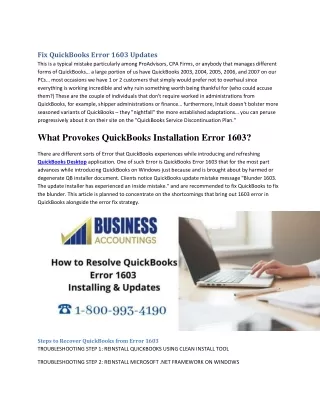fix quickbooks error 1603 updates this