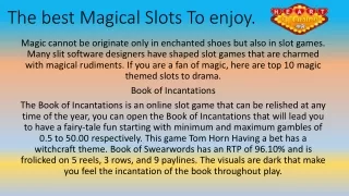 the best magical slots to enjoy