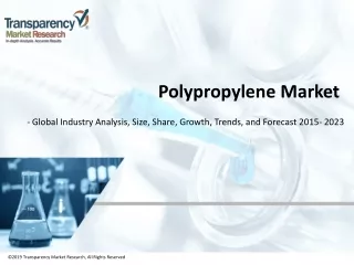 Polypropylene Market Revenue worth US$ 133.39 Bn by 2023
