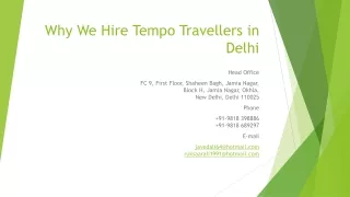 Tempo traveller rental India