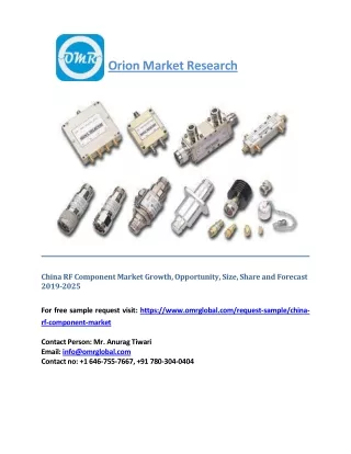 China RF Component Market Size, Share and Forecast 2019-2025