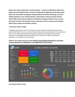 global linear motor market size trends analysis