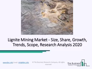 lignite lignite mining market mining market size