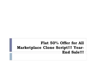 flat 50 offer for all marketplace clone script year end sale