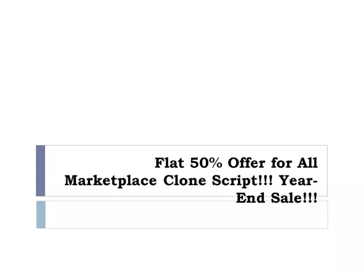 flat 50 offer for all marketplace clone script year end sale