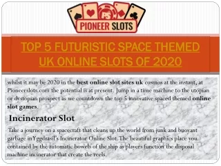 Top 5 Futuristic Space Themed uk Online Slots Of 2020