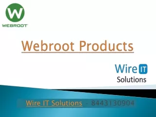Webroot Products | 8443130904 | Wire IT Solutions
