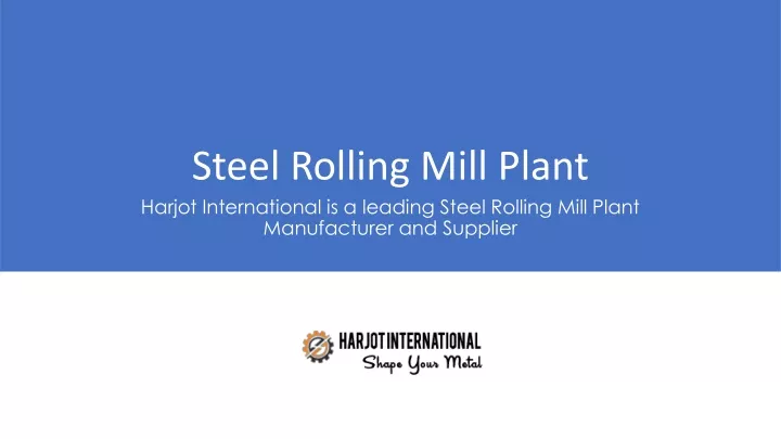 steel rolling mill plant