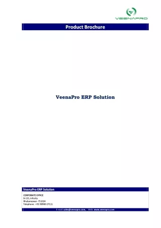 VeenaPro ERP Portfolio
