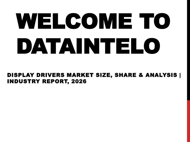 welcome to dataintelo