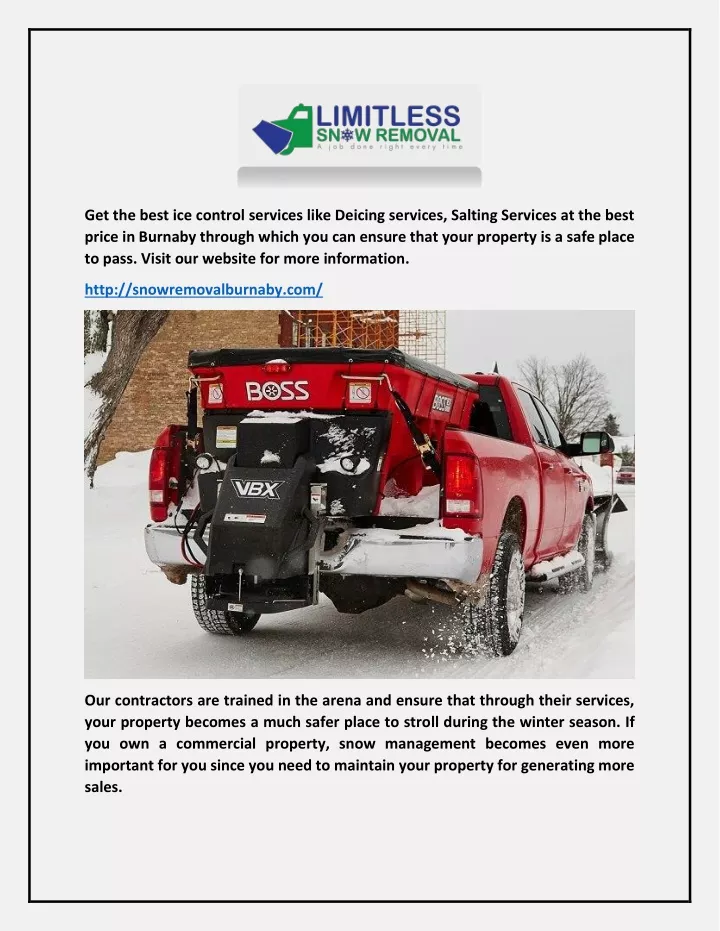 get the best ice control services like deicing