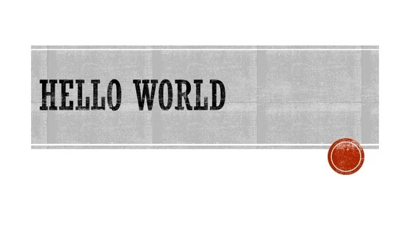 hello world
