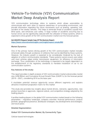 vehicle to vehicle v2v communication market deep