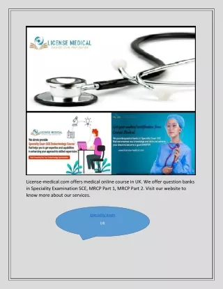license medical com offers medical online course