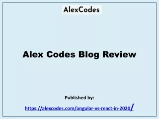 Alex Codes Blog Review