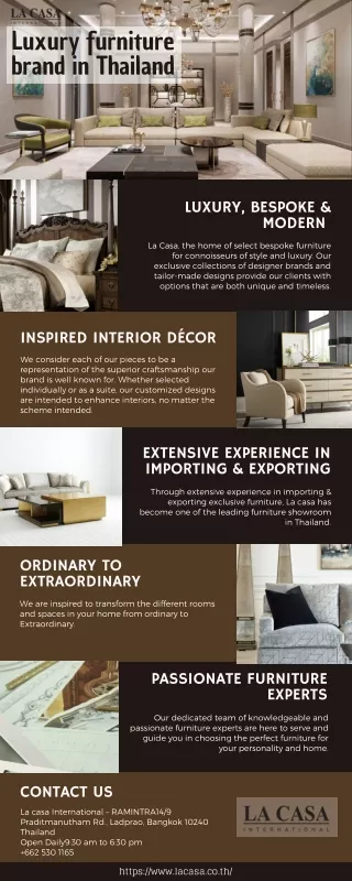 luxury furniture brand in thailand