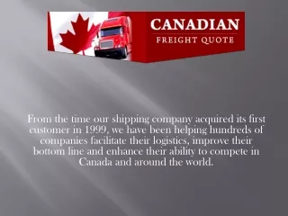 LTL Freight Shipping Rates in Canada