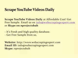 scrape youtube videos daily