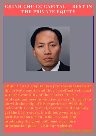 Chinh Chu Cc Capital – Best In The Private Equity
