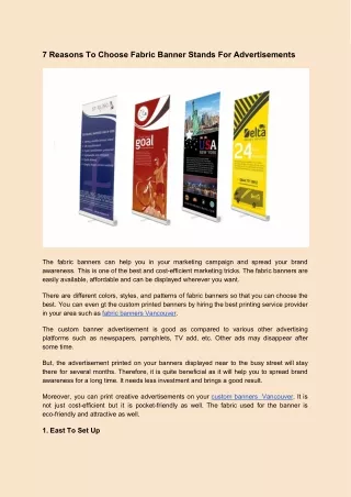 7 reasons to choose fabric banner stands