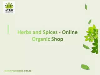 Herbs and Spices - Online Organic Shop