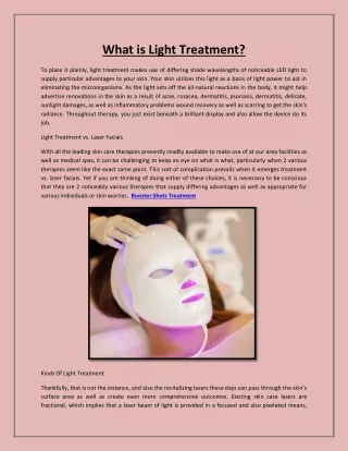 what is light treatment