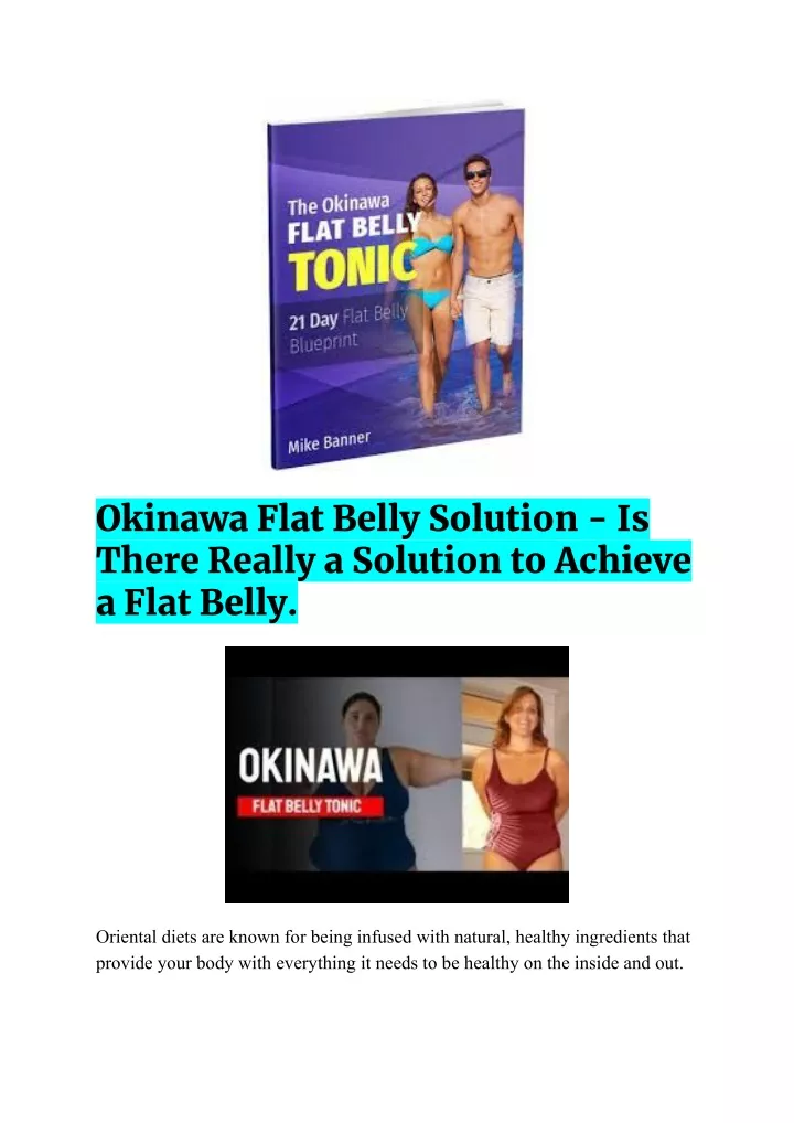 okinawa flat belly solution is there really